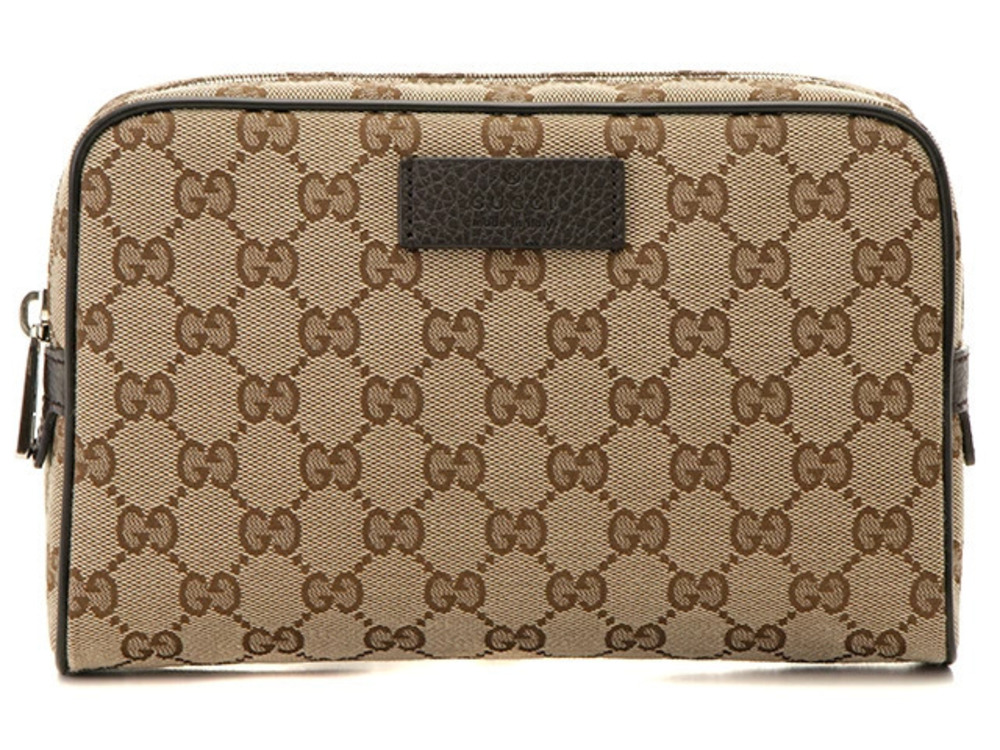 Gucci Waist Belt Crossbody Bag Brown GG Canvas
